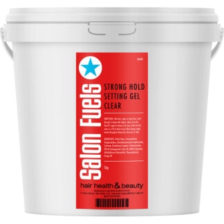 Salon Fuels Setting Gel, Strong Hold, Clear, 5kg