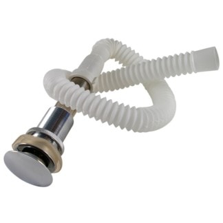 Waste with Pop-Up Lid with Waste Connector for SWH, Chrome