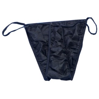 Disposable Men's Thongs, Black, 6/Pack