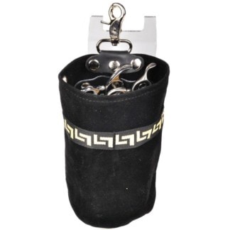 Scissor Bag Round with Belt Clip, Black, Empty