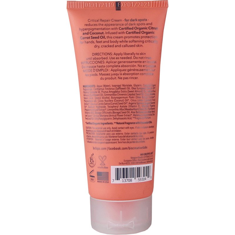BCL Spa Critical Repair Cream Citrus & Coconut - Dark Spots, 80ml - Image 2