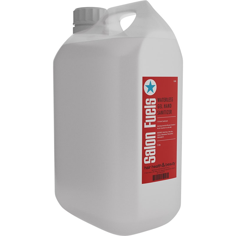 Salon Fuels Waterless Gel Hand Sanitizer, 70% Alcohol, 5 Litre