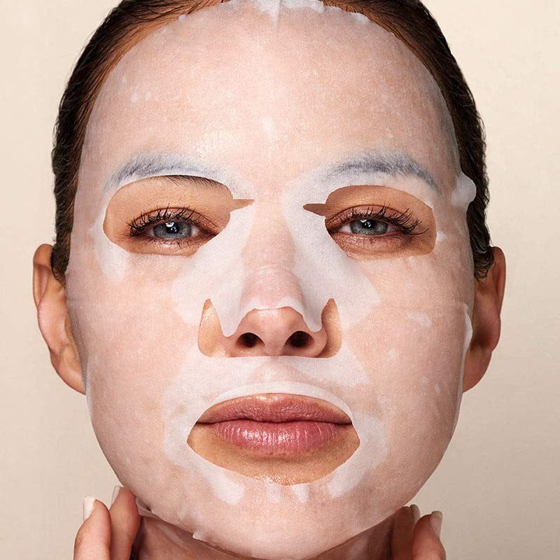 Iroha Nature 100% Cotton Face & Neck Mask with Regenerating Argan Oil & Hyaluronic Acid, Single - Image 5