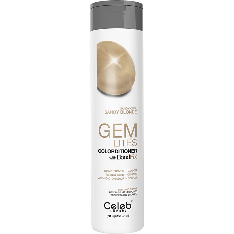 Celeb Luxury Gem Lites Colorditioner with BondFix, Sandy Opal Blonde, 244ml