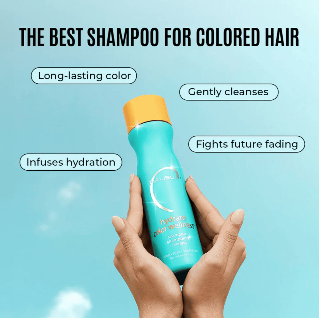 Malibu C Hydrate Color Wellness Shampoo, 266ml - Image 2