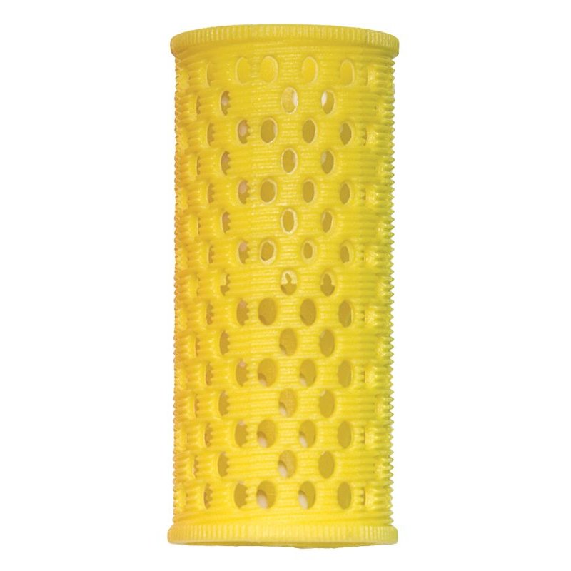 Diane Plastic Mesh Rollers with Pins – 28mm, Yellow, 8/Pack