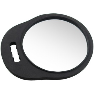 Mirror Round Foam Frame, Black, 25cm