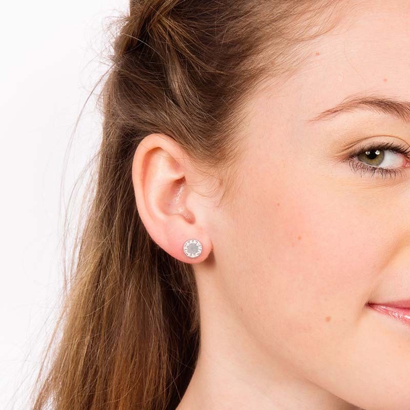 Blomdahl Silver Titanium Earrings - Golden Rose - Image 3