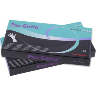 Pro-Gloves Latex Powder-Free, Black, 20 Pieces