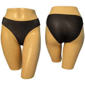 Disposable Stretch Bikini 100% Nylon Black, 20/Pack