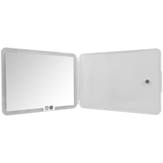 LED Light Touch Sensor Travel Make-Up Mirror with Single Mirror & Cover
