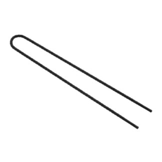 555 Waved Ripple Hair Pins - 50mm, Black, 250g