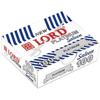 Lord Saloon Platinum Stainless Steel Half Blades, 100/Pack