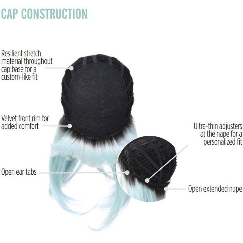 HairUWear Hairdo Wig Fantasy, Synthetic Hair - Mint To Be (Mint Green) - Image 7