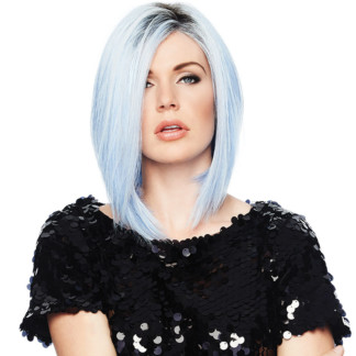 HairUWear Hairdo Wig Fantasy, Synthetic Hair - Out Of The Blue (Rooted, Light Blue)