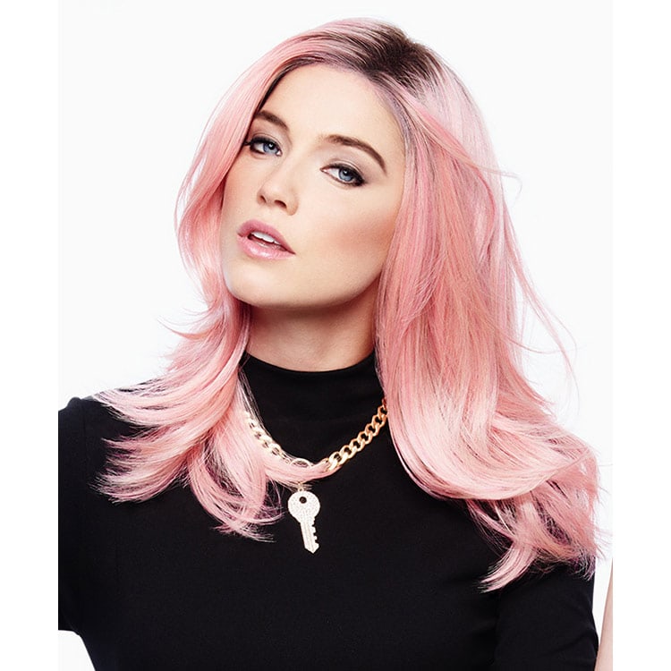 HairUWear Hairdo Wig Fantasy, Synthetic Hair - Pinky Promise (Rooted, Pink) - Image 5