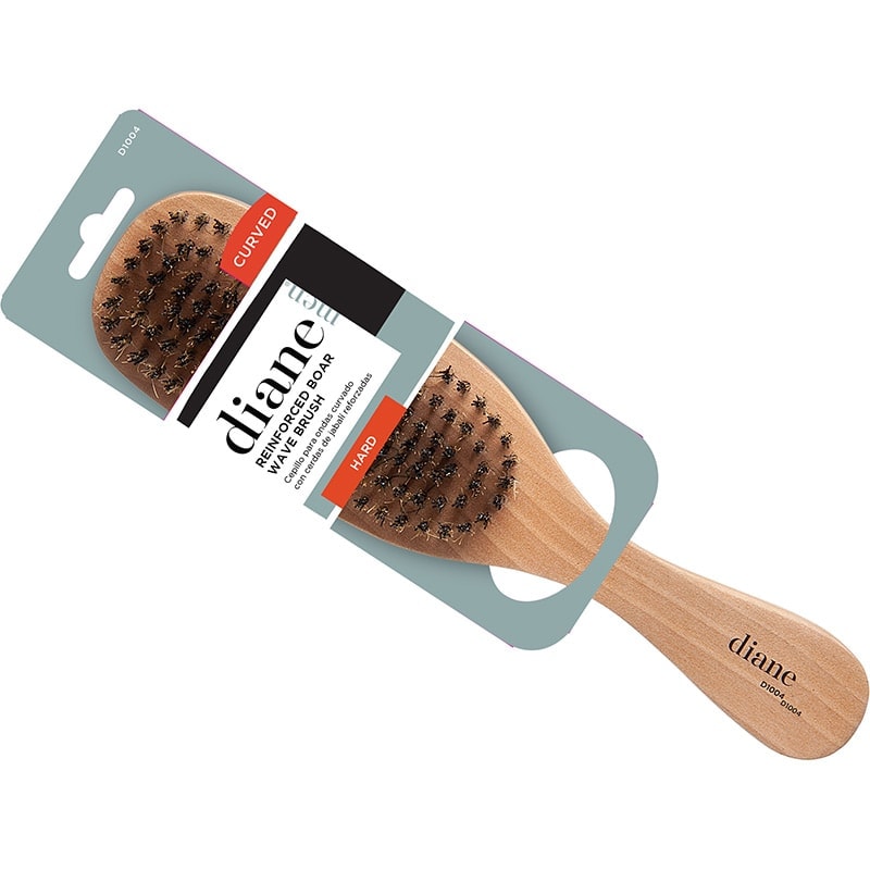 Diane Curved Hard Reinforced Boar Wave Handle Brush - Image 2