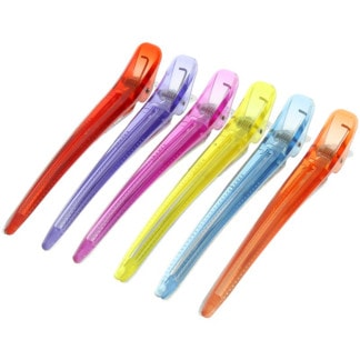 Sectioning Clips, Assorted Colours with Teeth, 10.2cm, 6/Pack