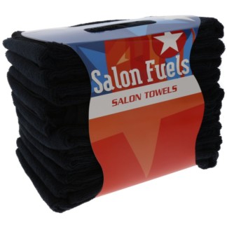XXSalon Fuels Micro-Fibre Towel, 40 x 72cm, 260g, Black, 10/Bag