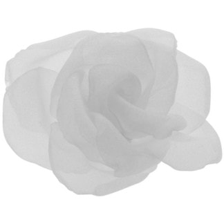 Bridal Hair Accessory Individual White Rose on Pin, Single