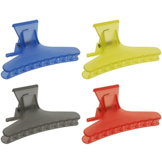 Butterfly Jaw Clips, Transparent Colours, 12/Pack