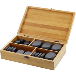 Hot Stones Body Massage Set, 36 Stones