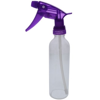 Spray Water Bottle Clear with Coloured Nozzle, 270ml