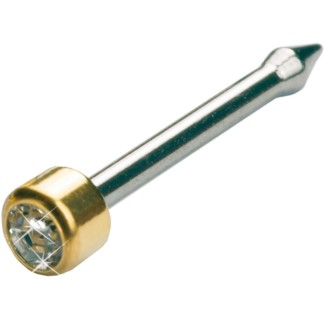 Blomdahl Cassette Golden Titanium Crystal Mini Bezel, Single