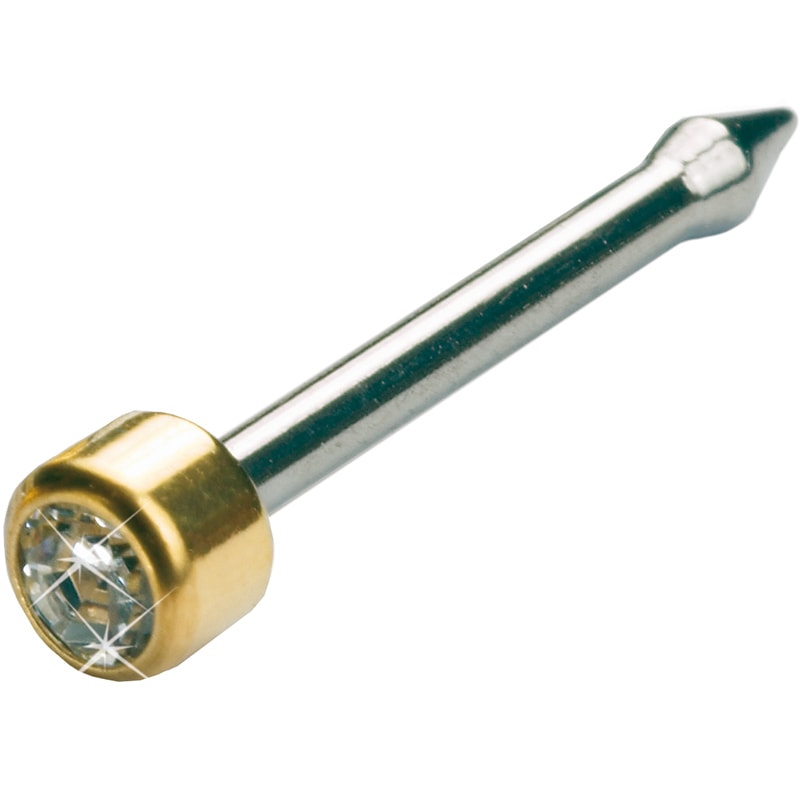 Blomdahl Cassette Golden Titanium Crystal Mini Bezel, Single