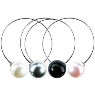 Blomdahl Titanium Earrings - Half Sleeper, Swarovski Crystal Pearls