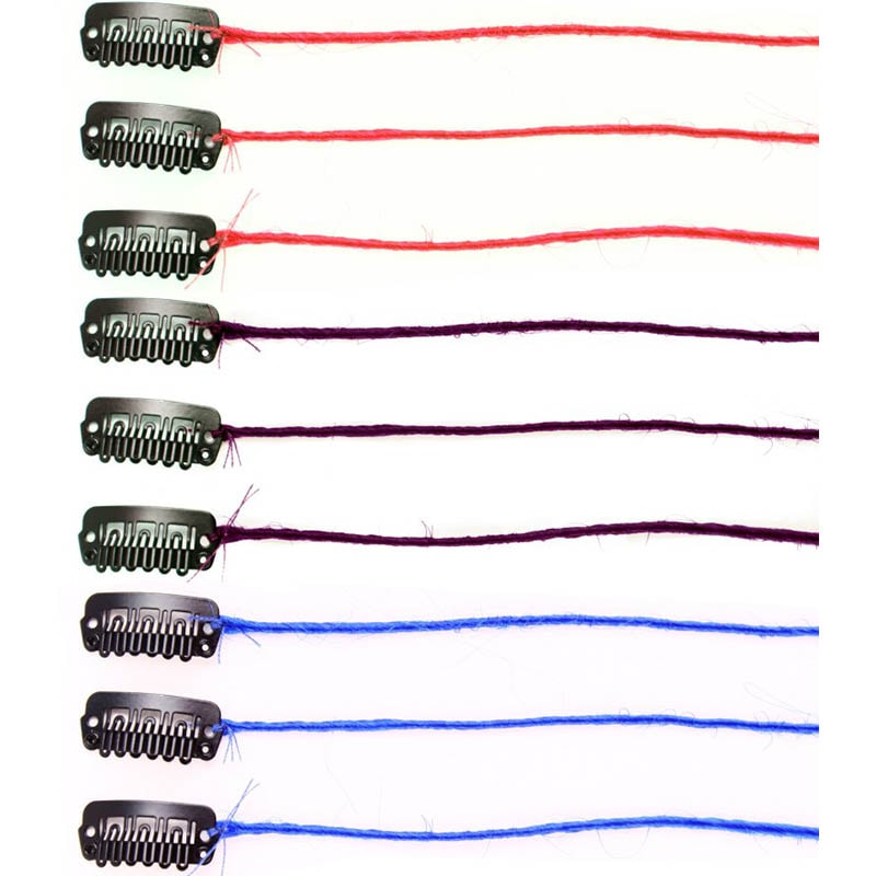 EMMA Synthetic Clip-On Dreadlock 3 Piece Strands, 35cm
