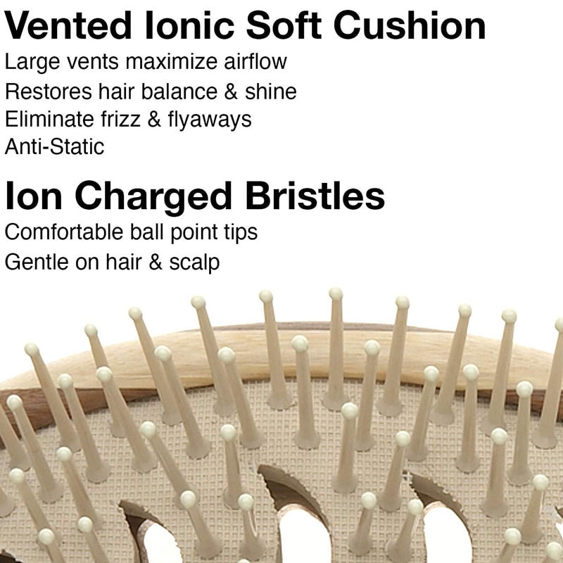 Olivia Garden Healthy Hair Bamboo Paddle & Cushion Brush Collection - Image 4