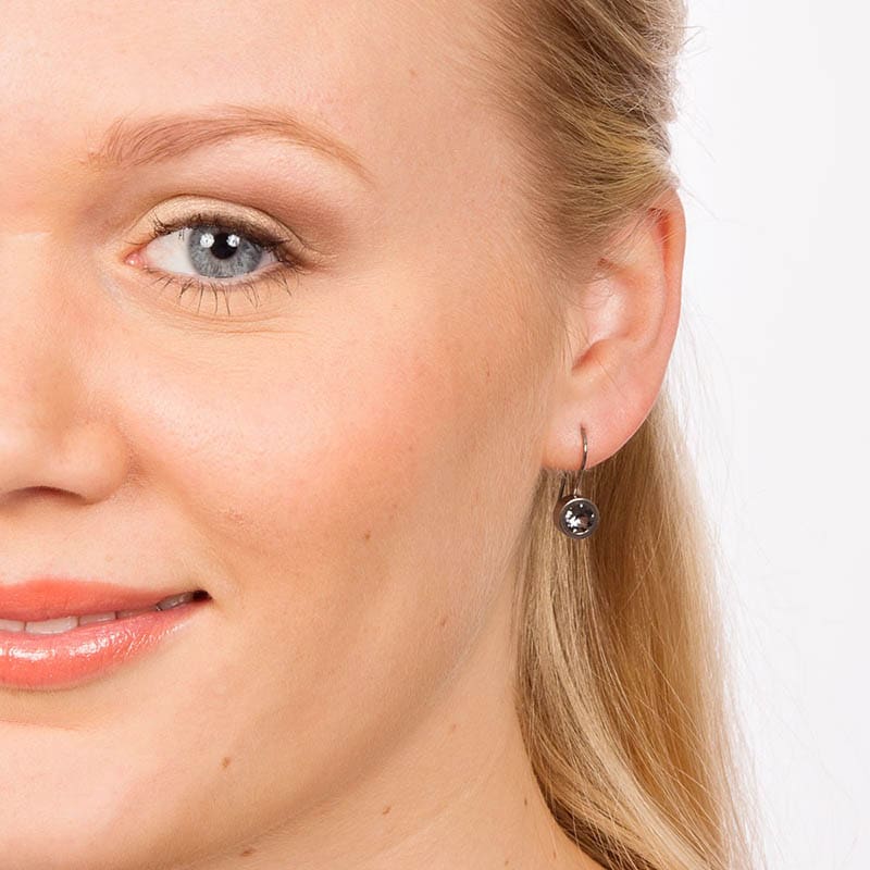 Blomdahl Natural Titanium Earrings - Pendant Crystal - Image 2