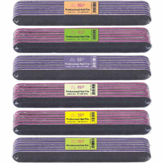 Nail Files Professional Black, 6/Pack