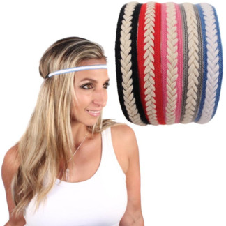 Headband Single Braided Solid Crochet