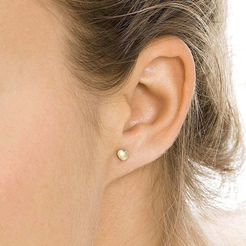 Blomdahl Titanium Earrings - Heart Gold - Image 2