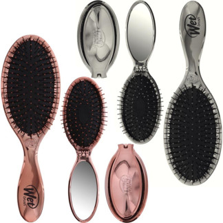 WetBrush Pop & Go Fold Mini & Original Detangler Shiny Set, 2 Brushes