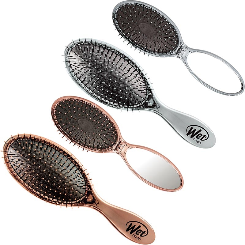 WetBrush Pop & Go Fold Mini & Original Detangler Shiny Set, 2 Brushes - Image 2