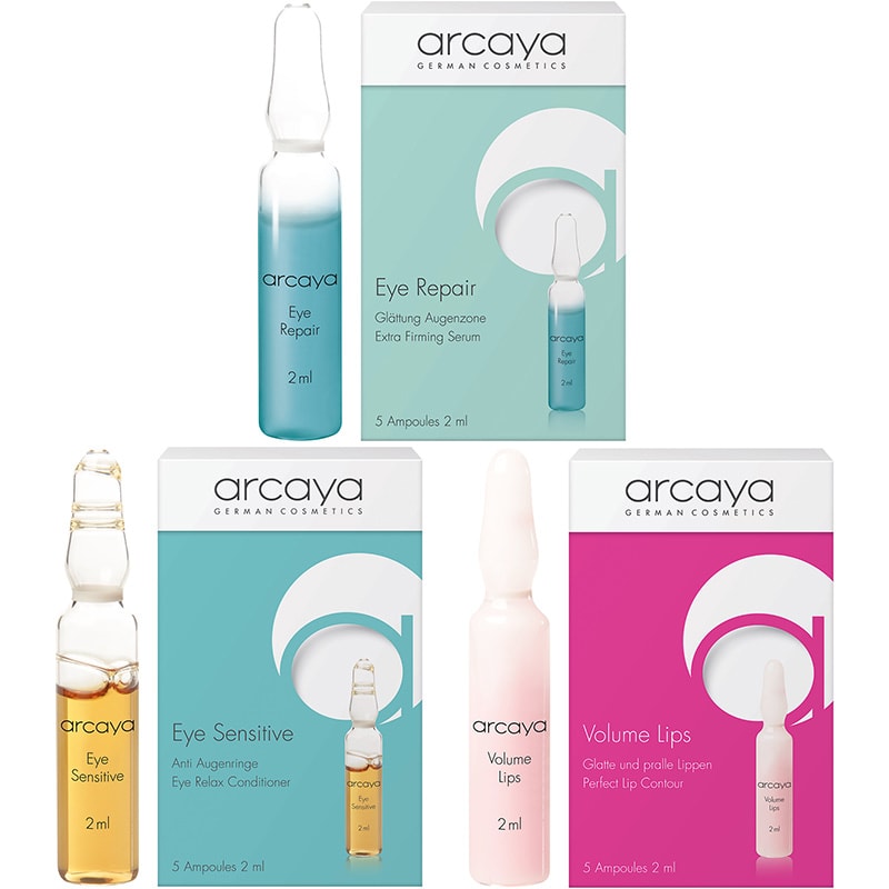 Arcaya Beauty Ampoules: Eyes & Lips, 2ml x 5/Pack