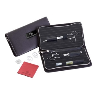 Olivia Garden SilkCut PRO Left-Handed Offset Collection: Scissor (5.75 inch), Thinner (6.0 inch) & Case