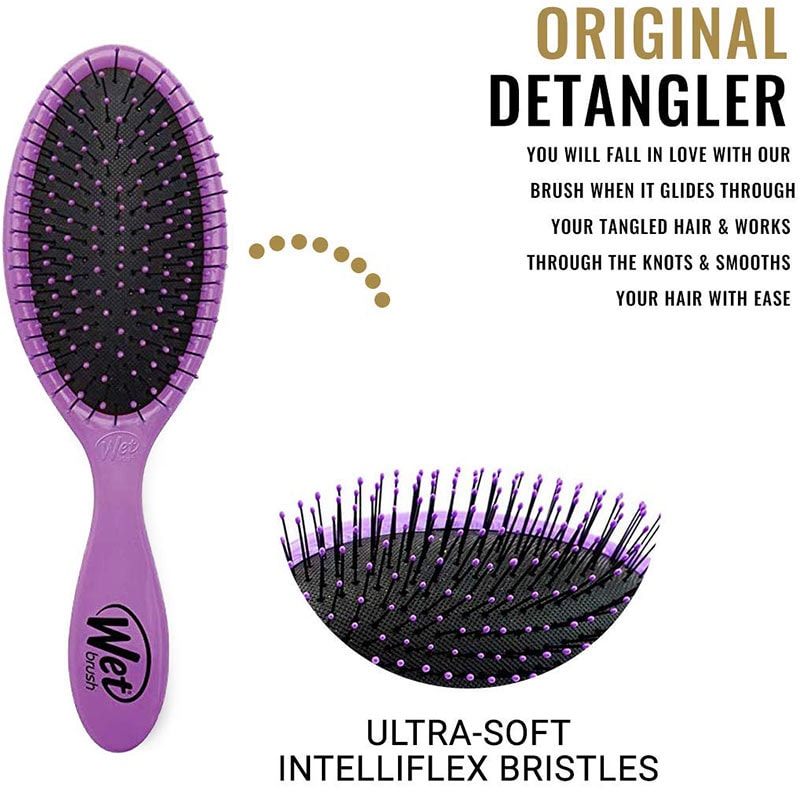WetBrush Original Detangler Watercolor Mosaic, Blue Moroccan - Image 4