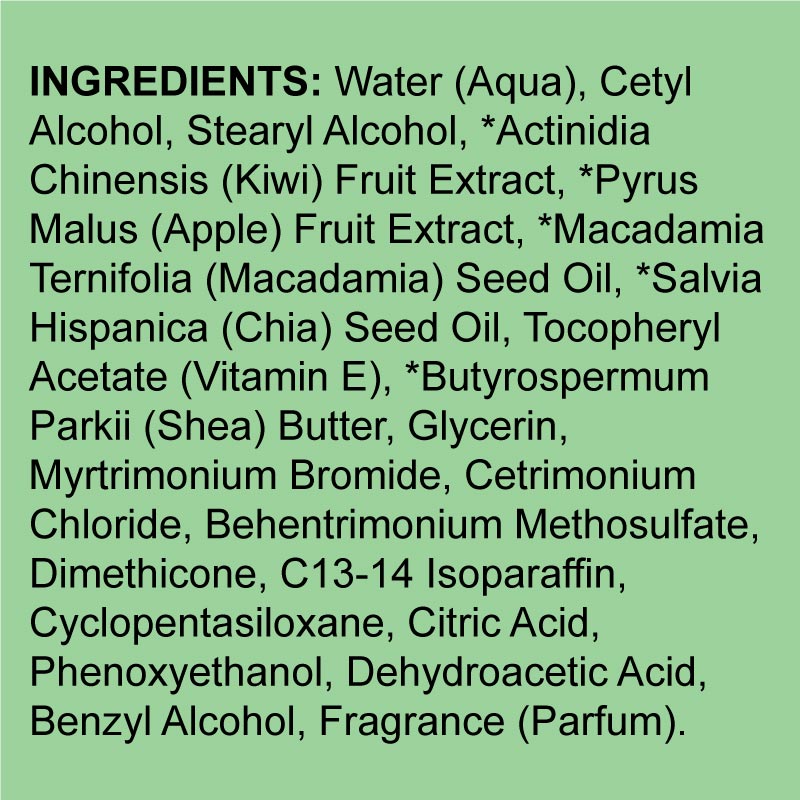 Be Care Love SuperFoods Natural & Gentle Fresh-Pressed Green Apple Kiwi Detangling Conditioner, 355ml - Image 4