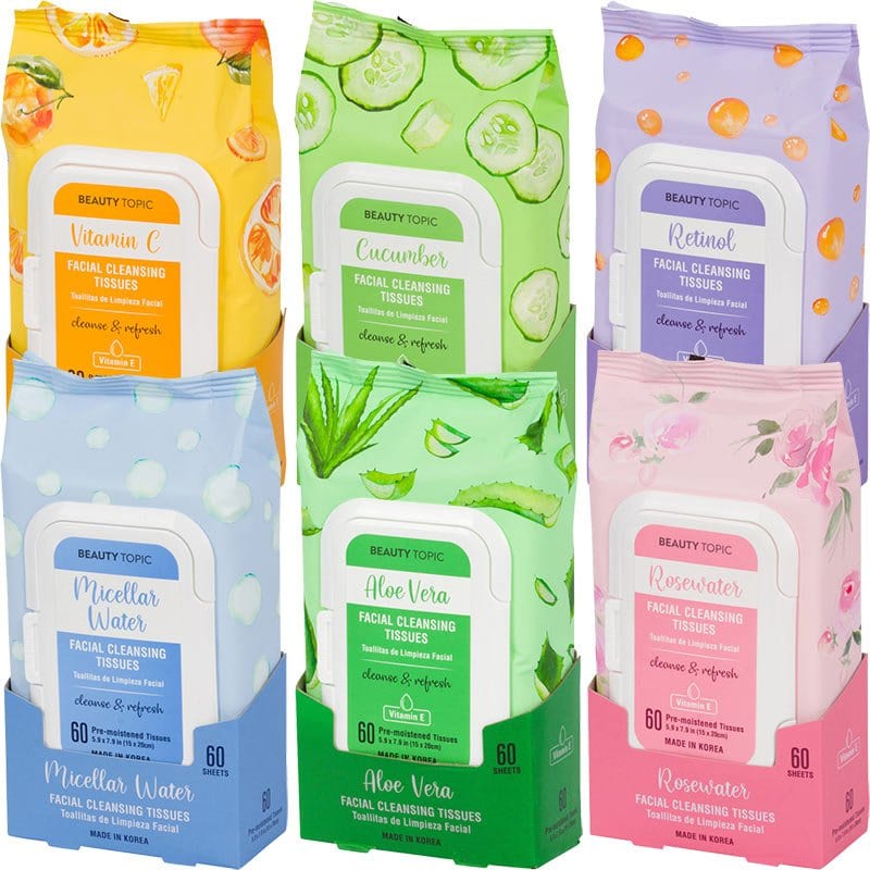 Beauty Topic Facial Cleansing Tissues, 60/Pack