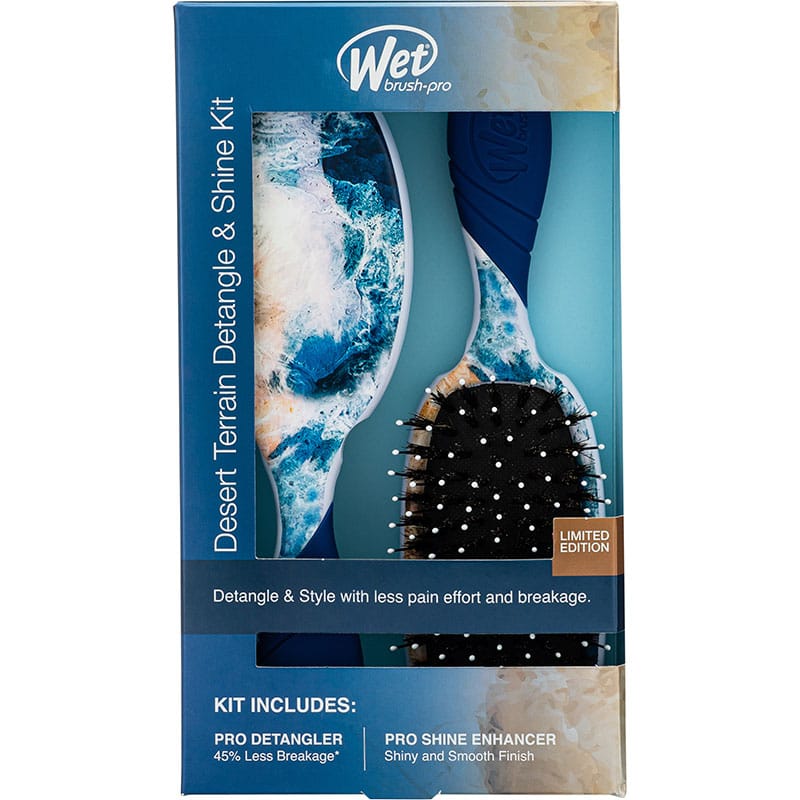 WetBrush Pro Detangler & Pro Shine Enhancer Desert Terrain Kit, 2 Brushes - Image 5
