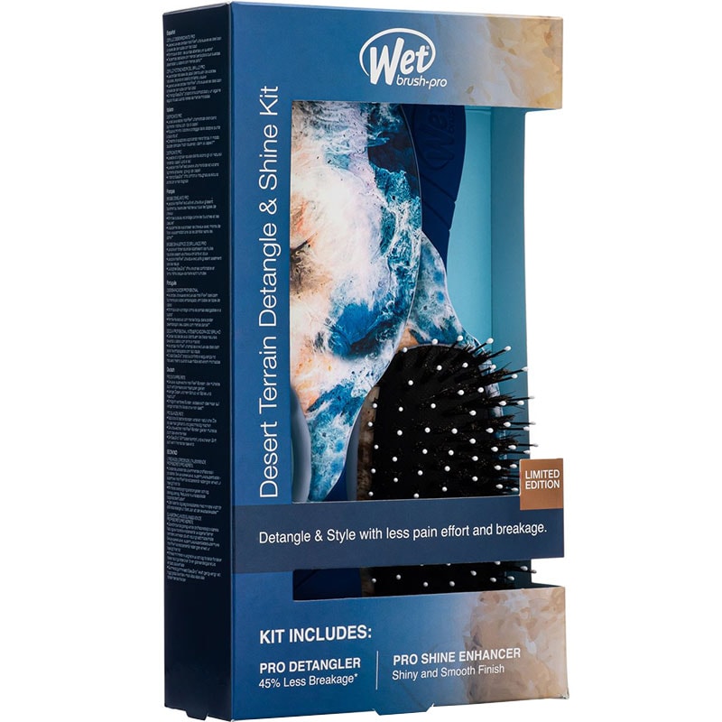 WetBrush Pro Detangler & Pro Shine Enhancer Desert Terrain Kit, 2 Brushes - Image 6