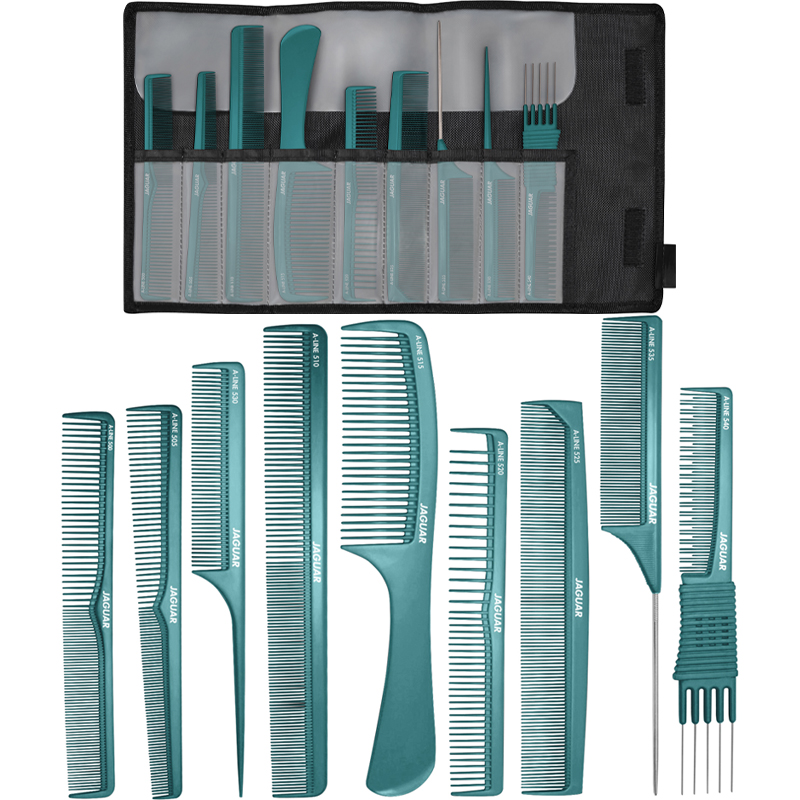 Jaguar A-Line Ionic Comb Set with Pouch, 9/Pack