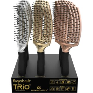 Olivia Garden FingerBrush Trio Brush Display: 9 Brushes & Stand