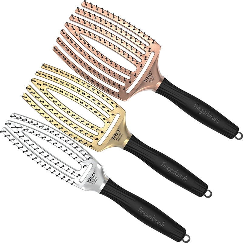 Olivia Garden FingerBrush Trio Brush Display: 9 Brushes & Stand - Image 2