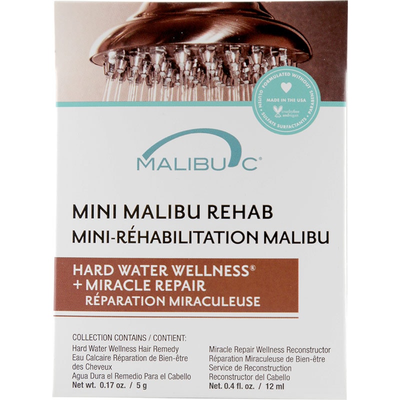Malibu C Mini Malibu Rehab Hard Water Wellness Pack, 2 Treatment Sachets - Image 2