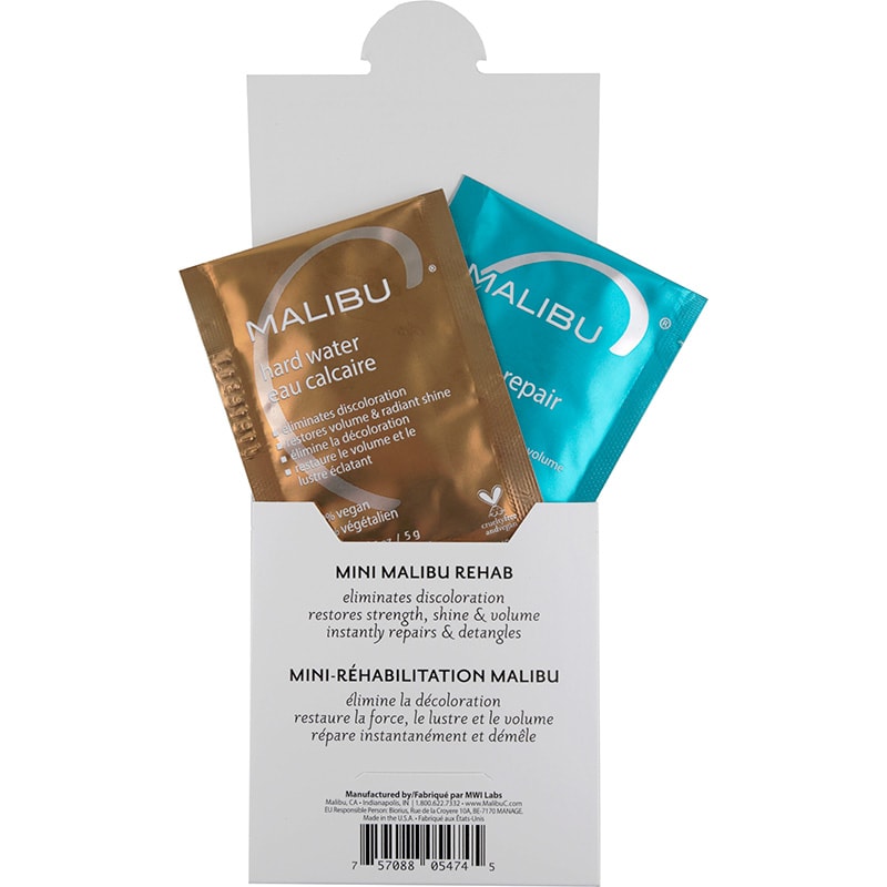 Malibu C Mini Malibu Rehab Hard Water Wellness Pack, 2 Treatment Sachets - Image 3